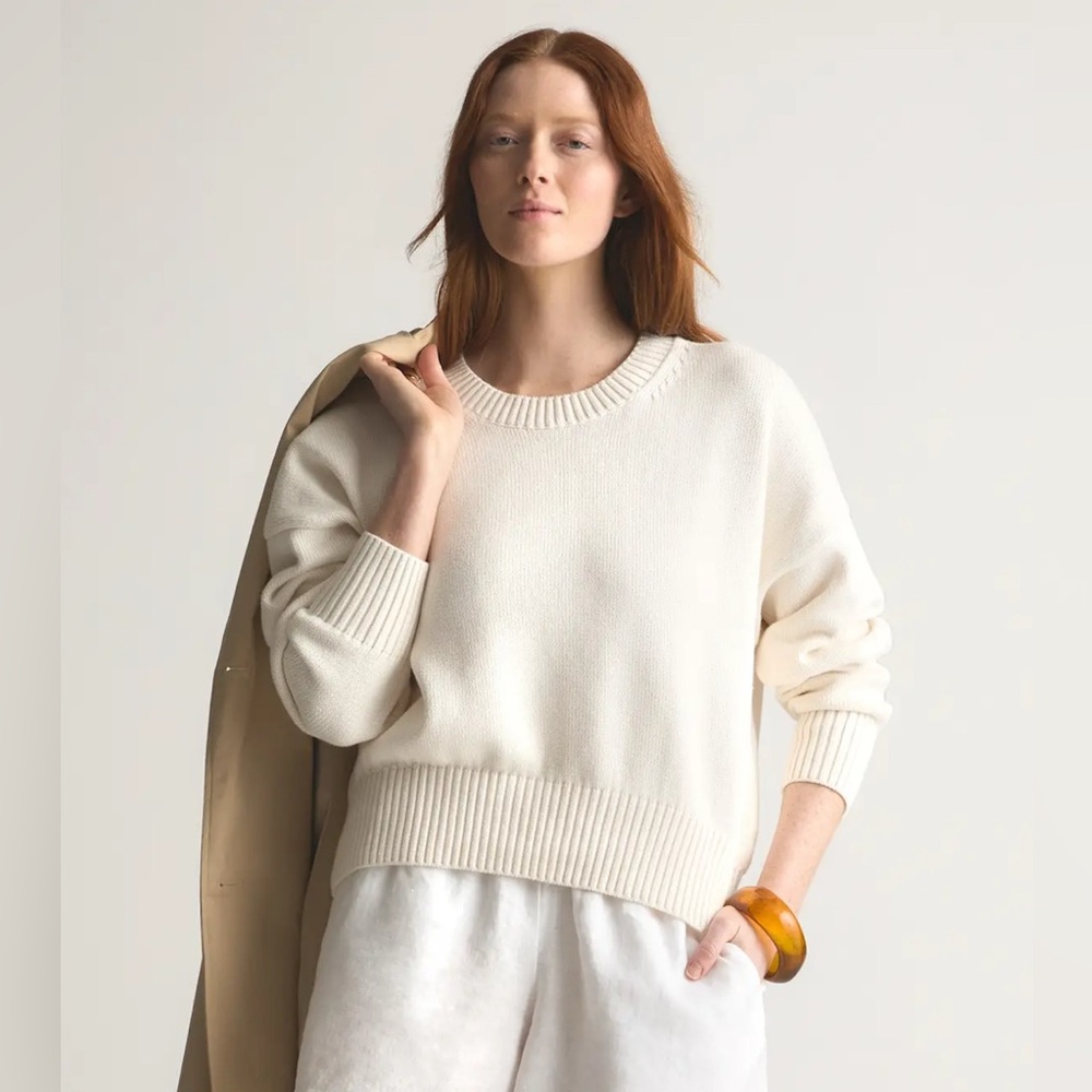 NWOT QUINCE 100% Organic Cotton
Boyfriend Crew Sweater Large